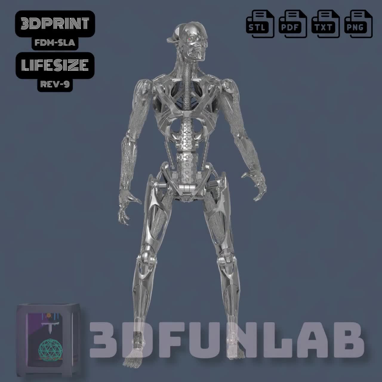 ターミネーター Rev-9 エンドスケルトン、リアルなディテール、実物大