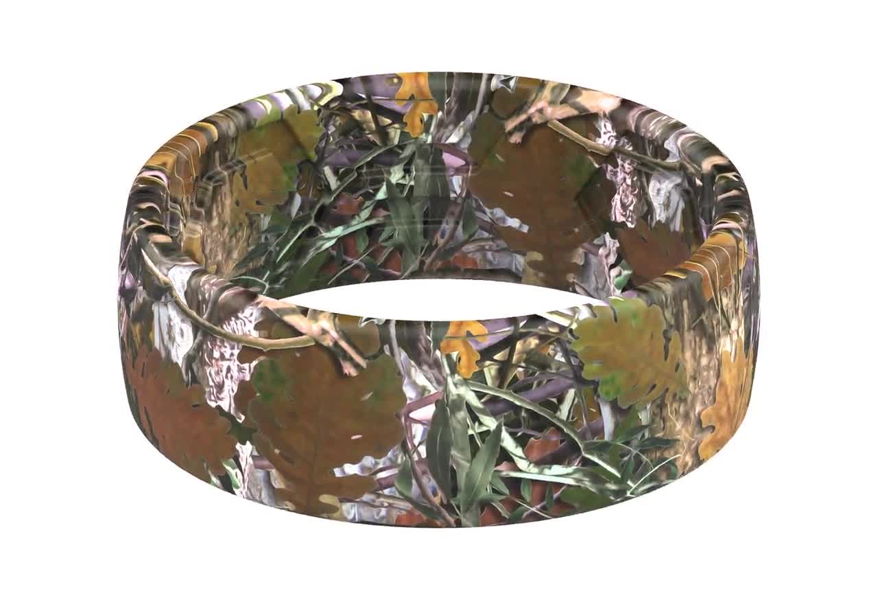 Mossy Oak Brush Men's Camo Stainless Steel Ring with Cross Brushed Edges  and Deluxe Comfort Fit - Walmart.com