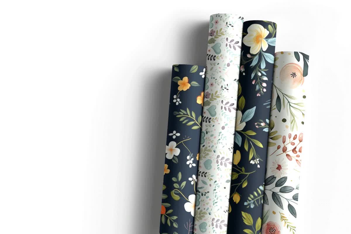 Pine Kaleidoscope Wrapping paper — Kristin MacKenzie Design