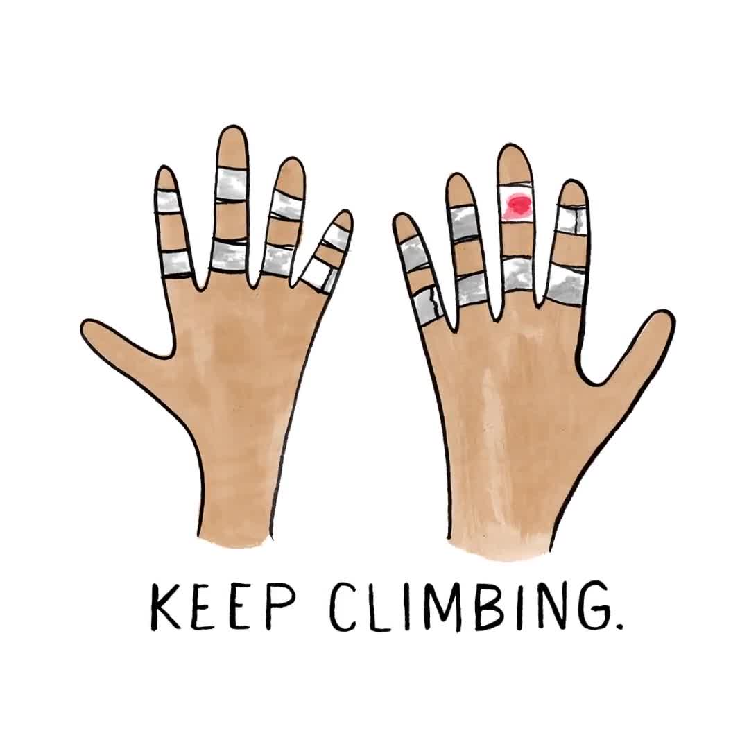 Keep Climbing | Taped Hands T-Shirt | Dynamite Starfish Wild Mustard / XL