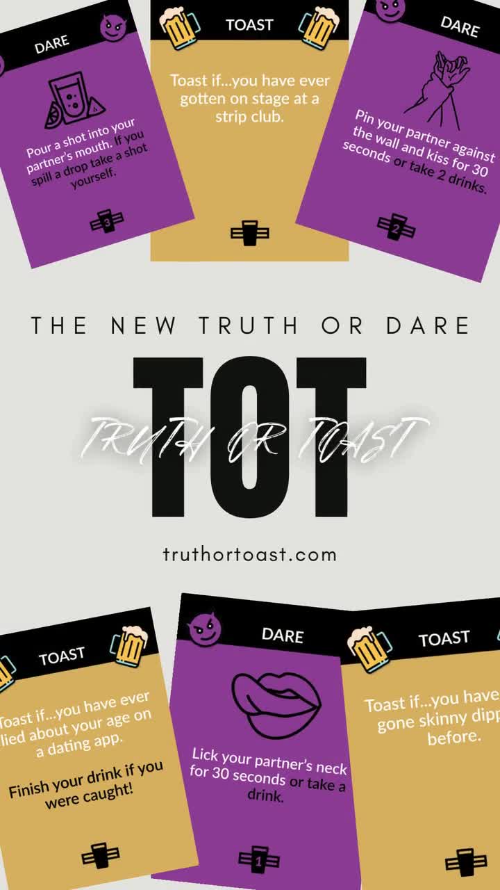 Truth or Toast / Gioco di carte per feste extra piccante per -  Italia