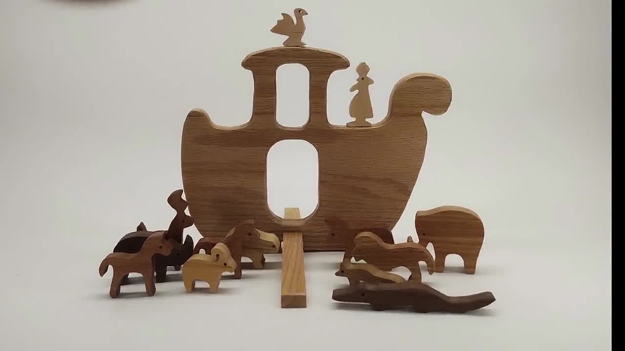 Noah's animal ark, cheapest pairs of animals made of various hardwoods. oak