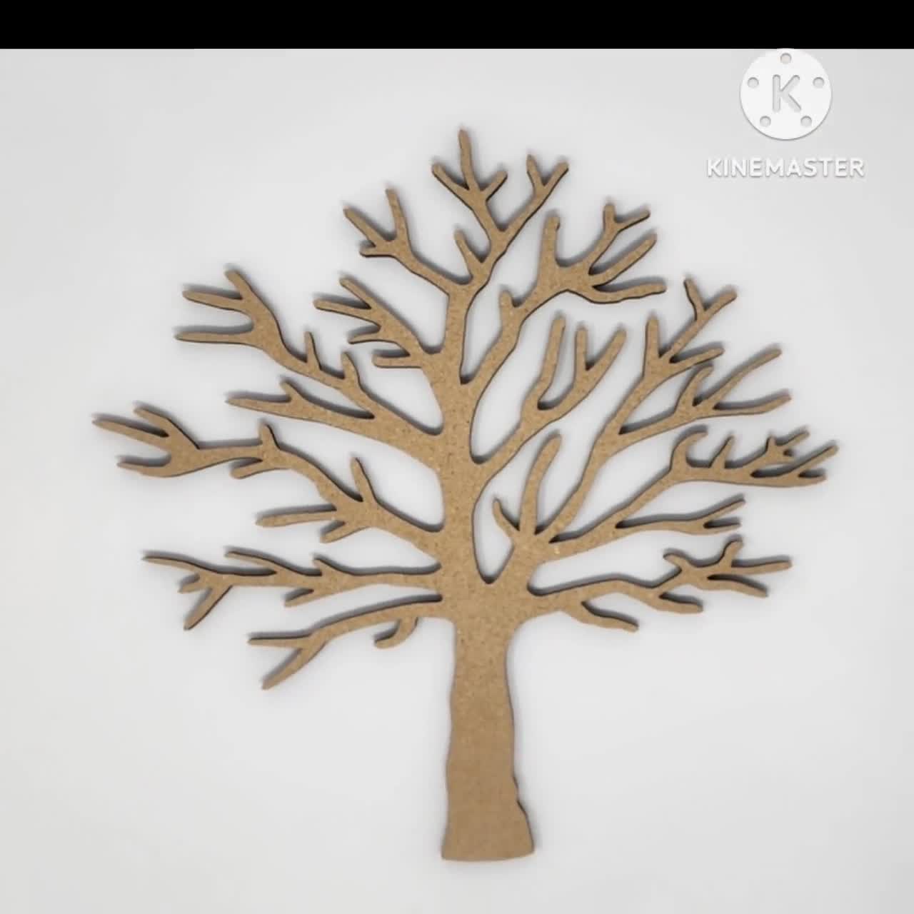 3D Family Tree Unfinished Wood Cutout Style 1 (18) – Diverse Woodworking