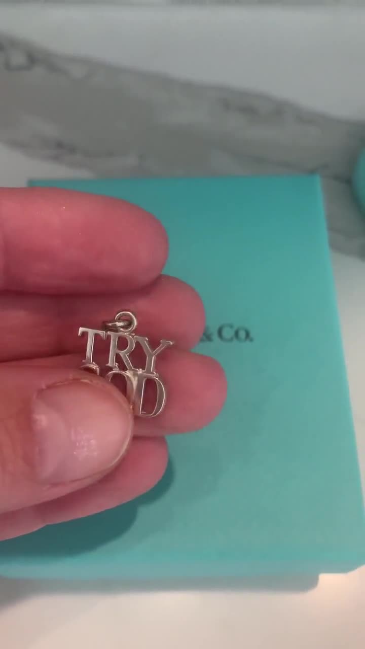 Tiffany & Co. Vintage Rare Try God Reiki Charged Pendant Tiffany & Co. Vintage Rare Try God Reiki Charged Pendant