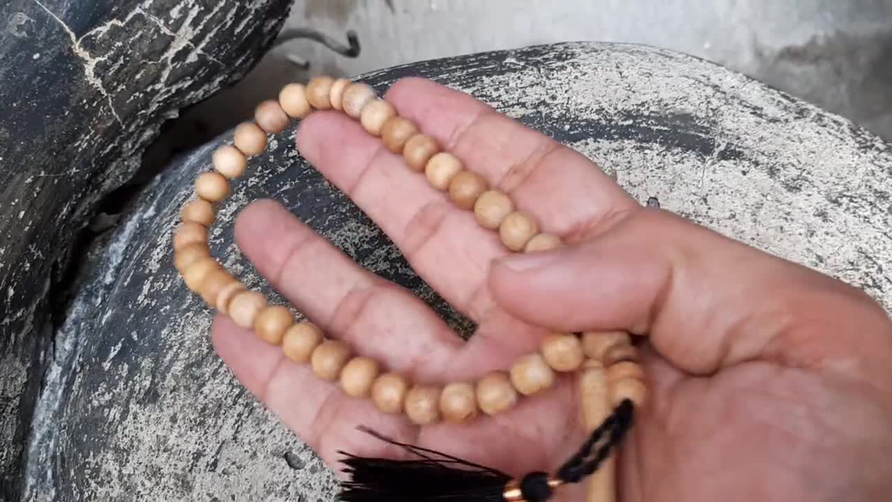 Sandalwood Muslim Prayer Beads Small ISLAMIC Tasbih Sibha Misbaha