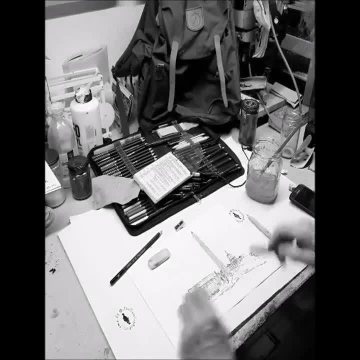 Salto Angel Venezuela Print: Signed Limited Edition Travel Drawing video poster