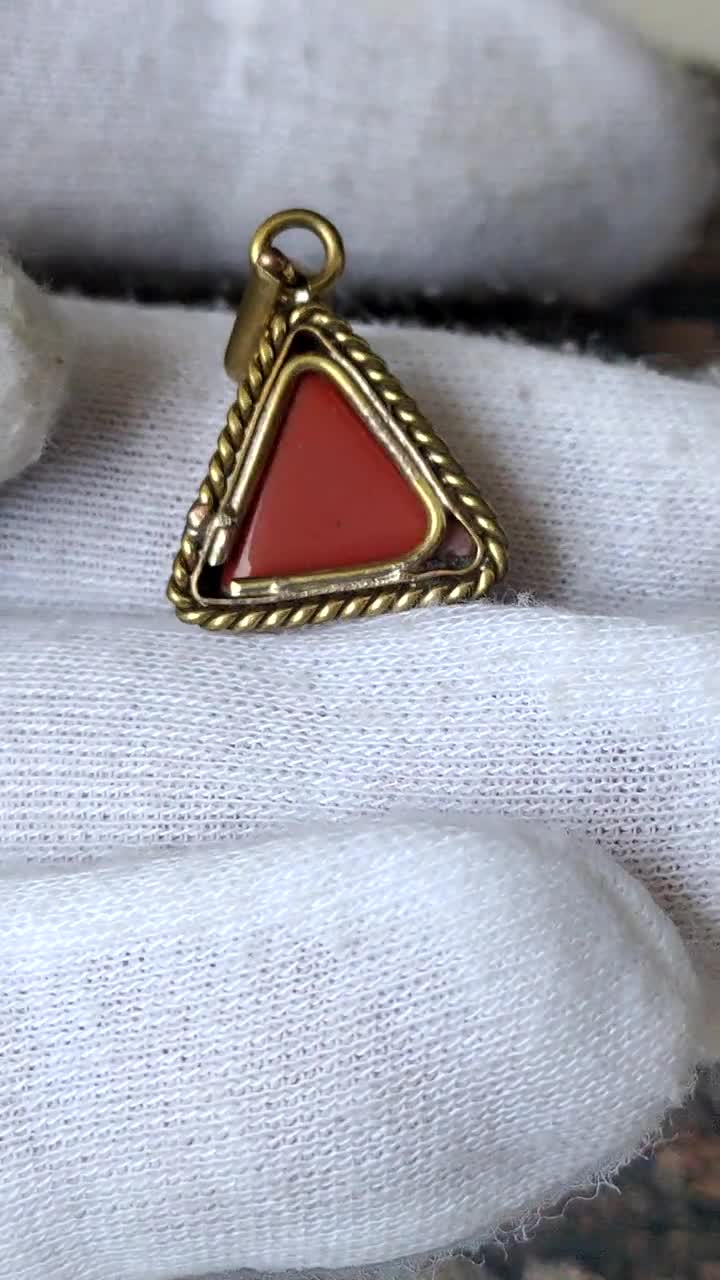 Pendentif Argent Cœur Corail Tigé - Marc Ricca : Créateur de Bijoux