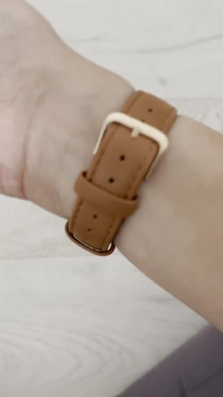 Correa de reloj para mujer, correa de cuero, correa para reloj Serie 11, correa de 40 mm, 42 mm, 44 mm, correa de reloj, regalo para ella. video poster