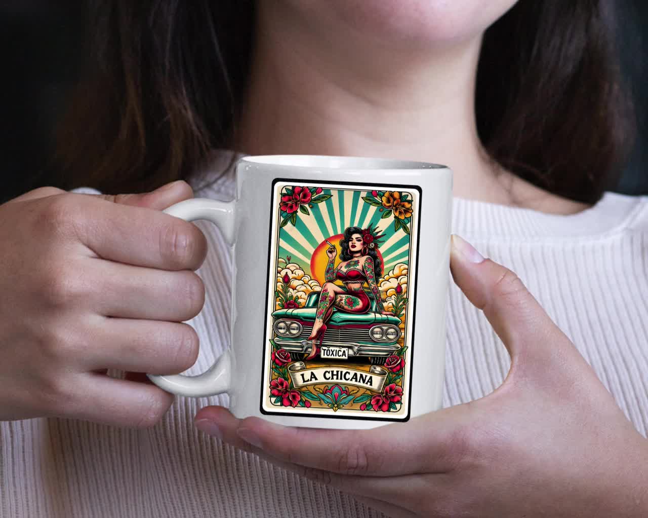 La Chingona Tarot Card | Funny Mexican Latina Skeleton Art