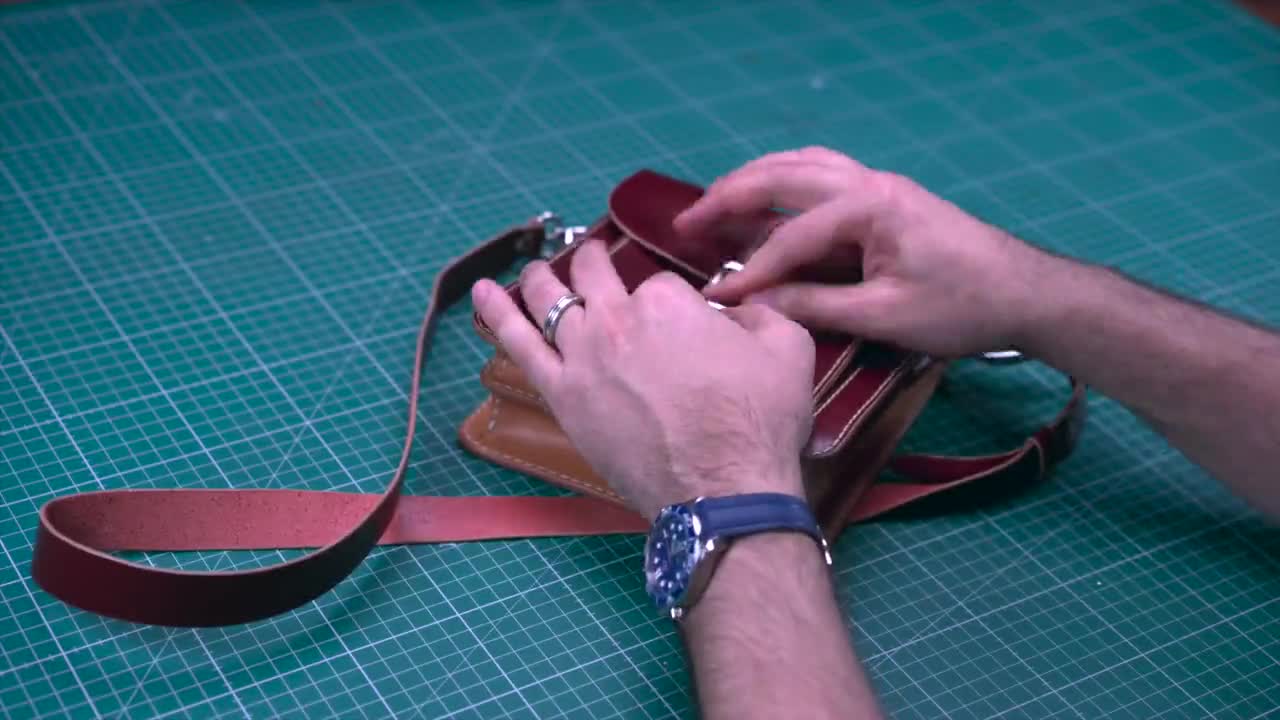 EDC Bag Pattern - Leather Bag DIY - Pdf Download - EDC Bag - Video Tutorial