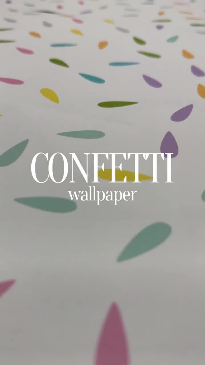 Colorful Confetti Removable Wallpaper / Bright Peel and Stick Wallpaper /  Colorful Wallpaper Self-adhesive or Traditional 