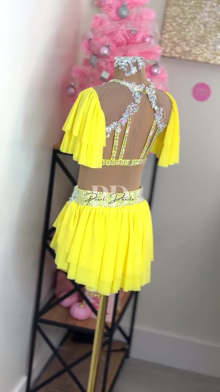 Yellow/Custom colors Beautiful Lyrical Dance Costume Yellow/Custom colors Beautiful Lyrical Dance Costume