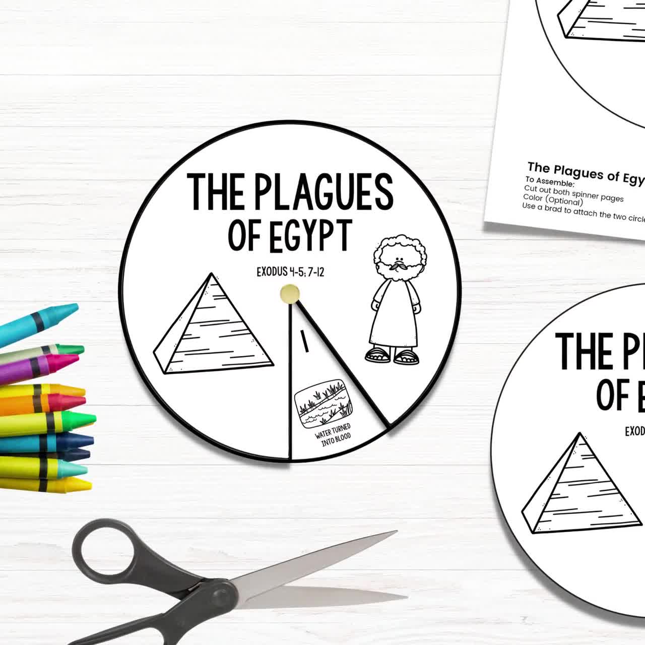 Plagues Of Egypt Coloring Wheel Printable Bible Activity 50% OFF Plagues Of Egypt Coloring Wheel Printable Bible Activity 50% OFF