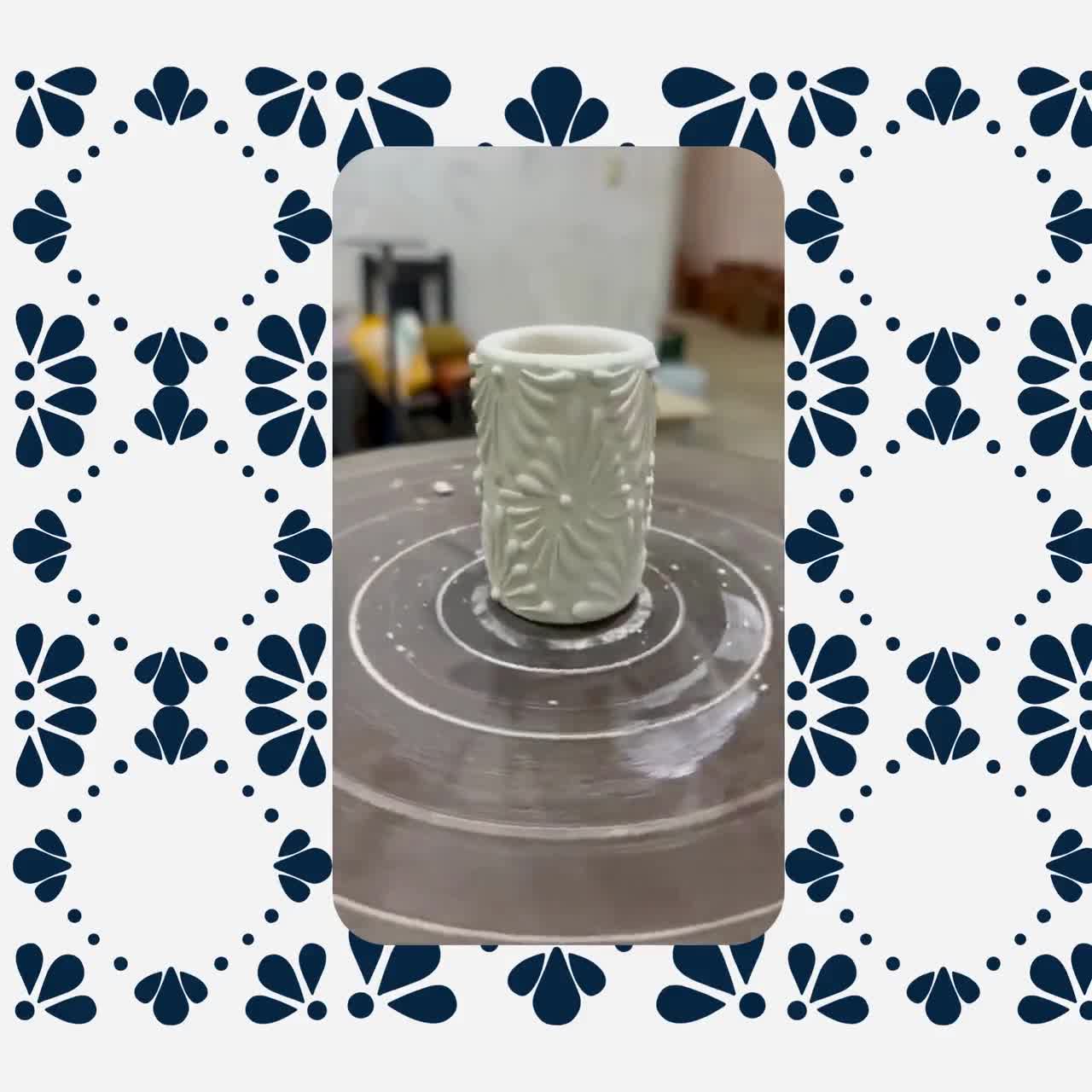 Vaso de chupito de tequila Talavera hecho a mano / Cerámica mexicana, 2 onzas video poster