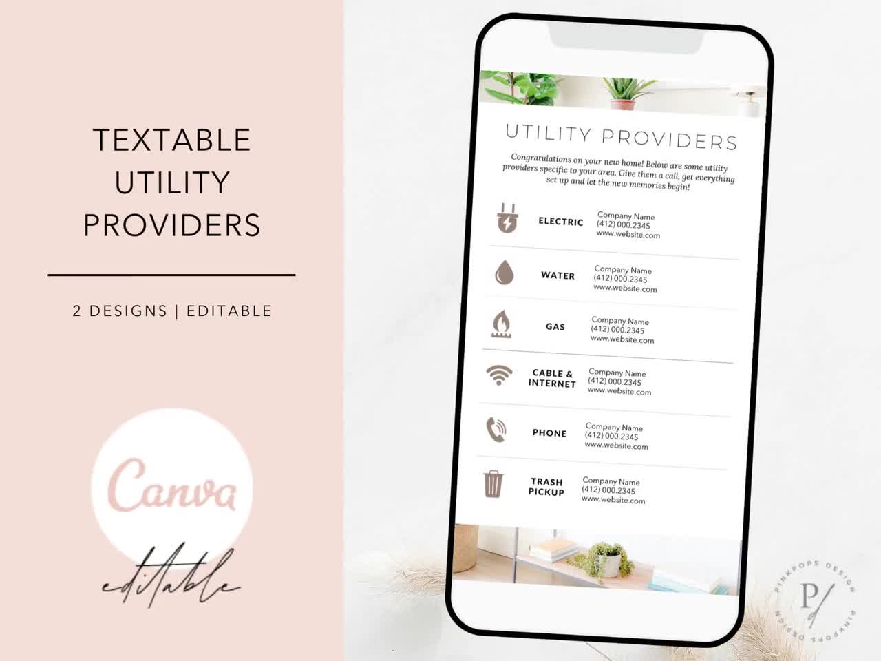 Lista de proveedores de servicios públicos para nuevos propietarios de inmuebles (plantilla de Canva) video poster