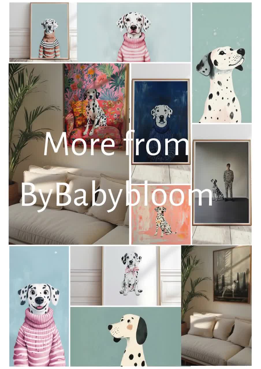 ダルメシアンのウォールアートプリント、ダルメシアンの絵画、犬の