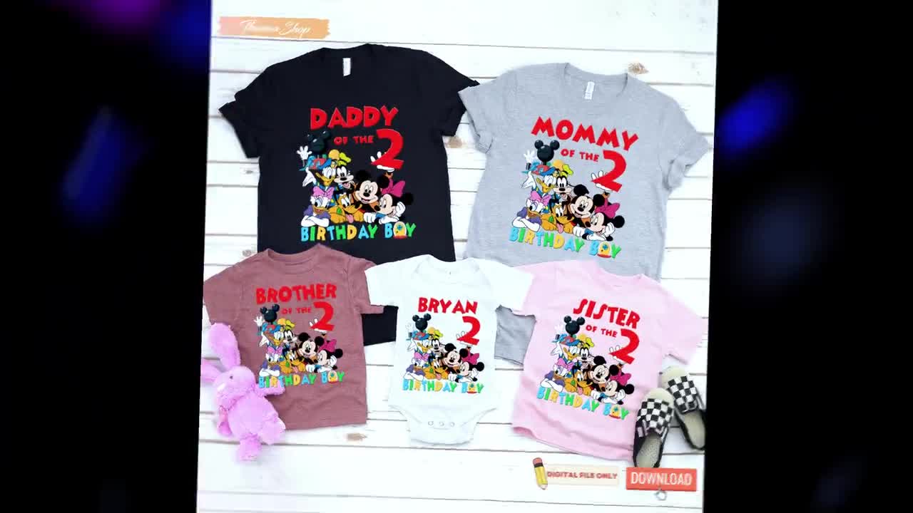 Mickey Mouse 1st Birthday Shirt: Custom Name, Family Vacation Tee video poster