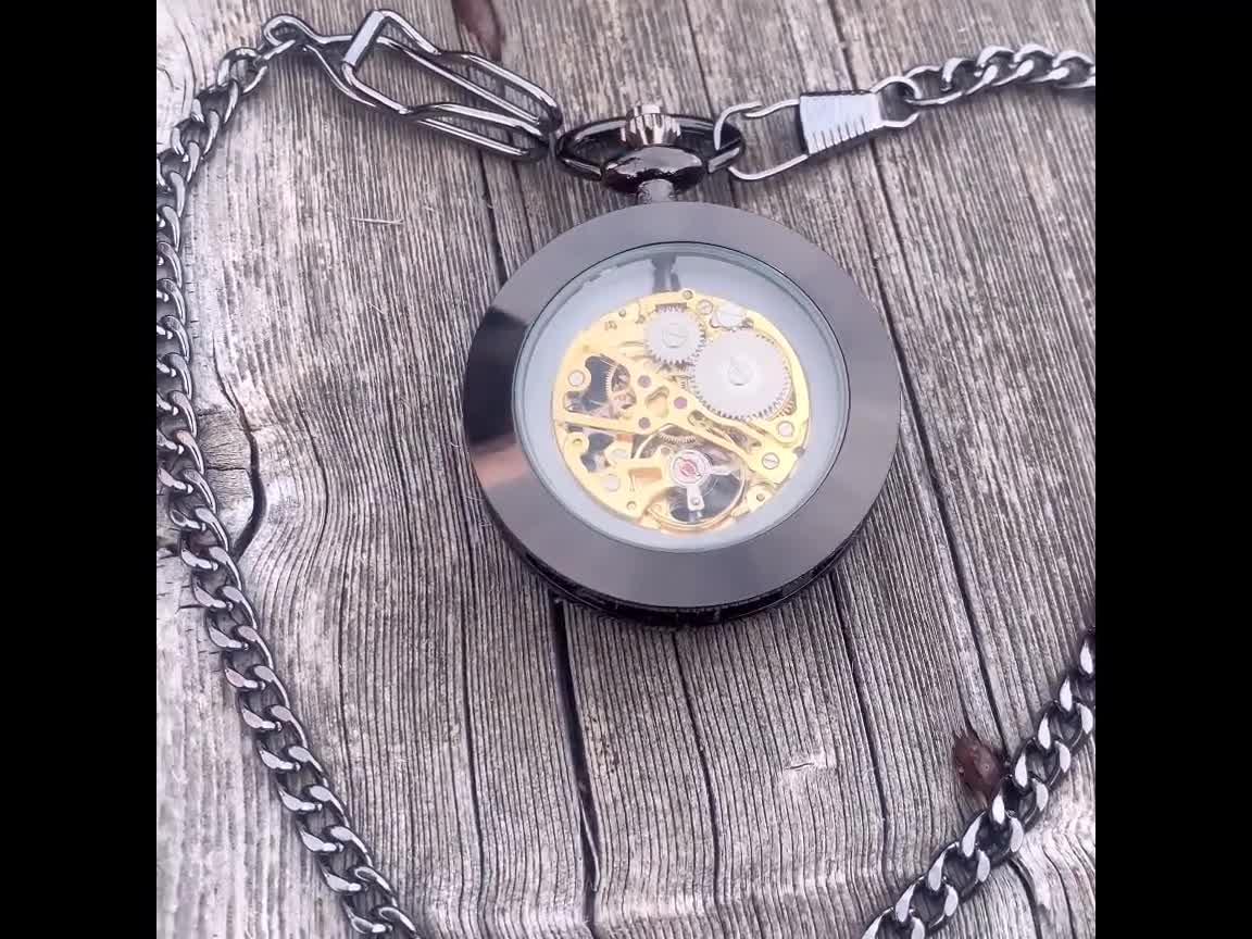 Black/Bronze Necklace Chain Book Shape Death Note Pocket Watch Boys Men Gift