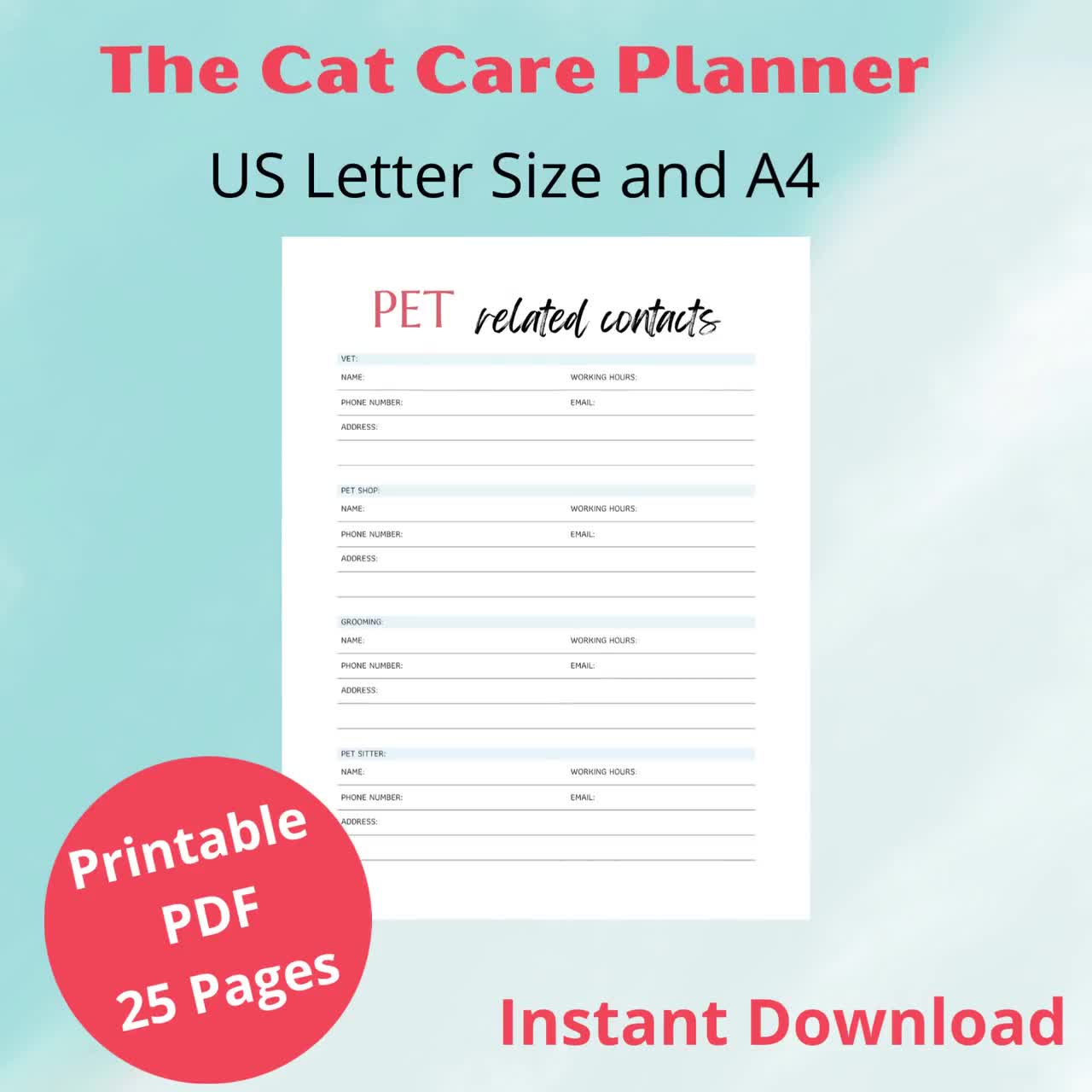 Cat Care Planner