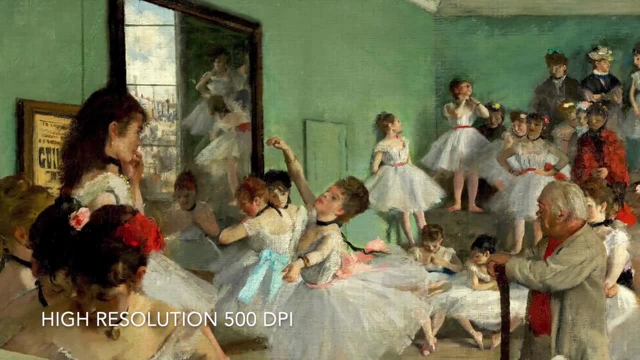 エドガー・ドガ「ダンス教室」の印刷可能なアート：ヴィンテージホーム