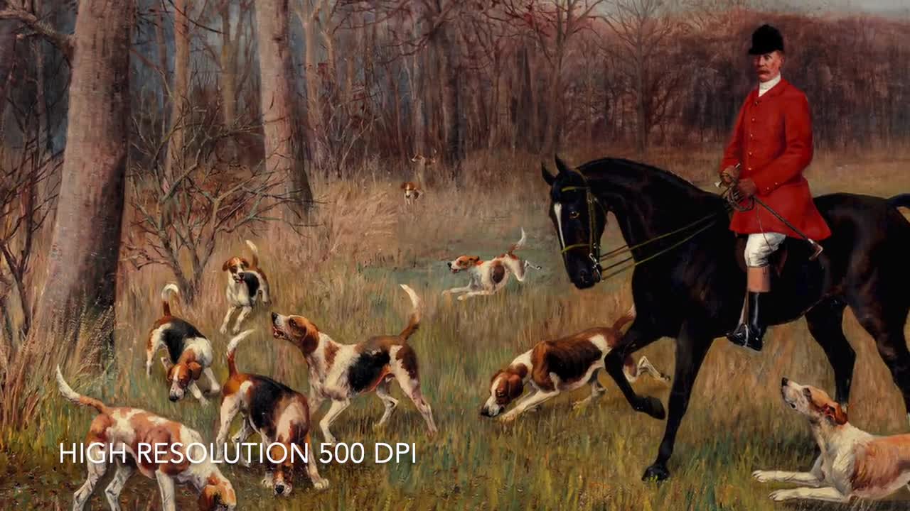 Vintage Fox Hunt PRINTABLE Wall Art | Classic Farmhouse Equestrian