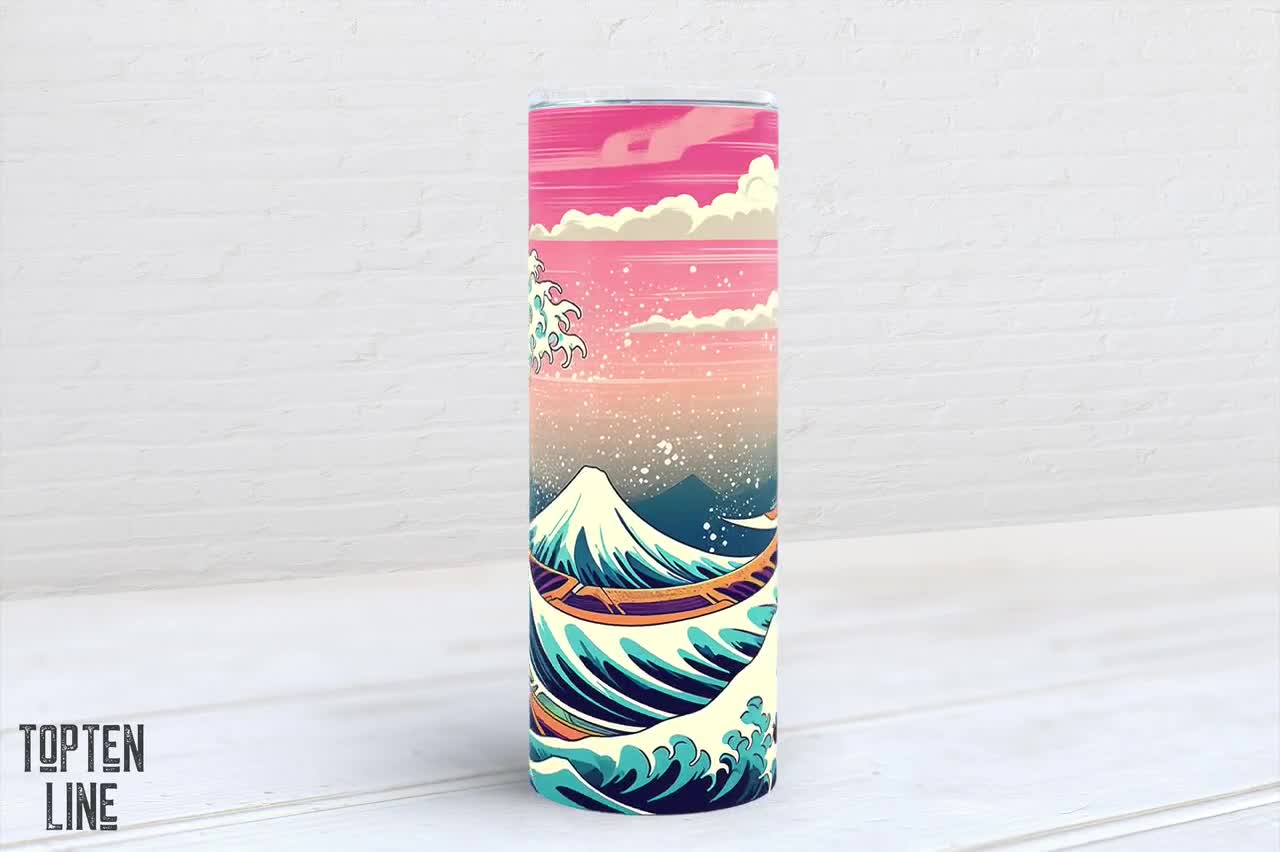 Great Wave Japan Style Stainless Steel Skinny Tumbler Bulk, Double