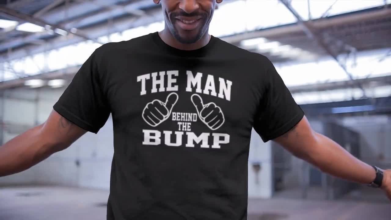 Mens The Man Behind The Bump Fathers Expecting T-Shirt Mens The Man Behind The Bump Fathers Expecting T-Shirt