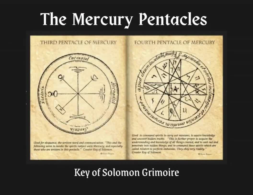 MERCURY PENTACLES of SOLOMON 5 Pages Digital Download Key of - Etsy