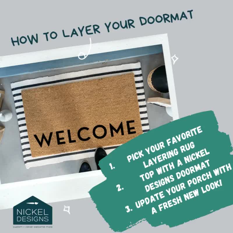 Ultra Modern WELCOME Doormat  Modern Decor by Nickel Designs