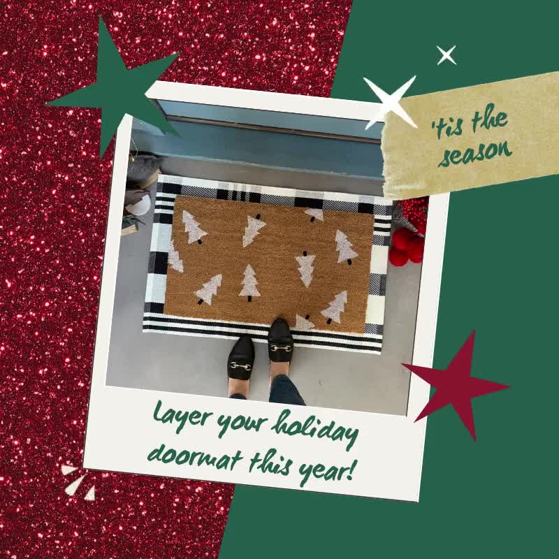 Personalized Welcome Door Mat (18 x 36)/(45cm x 90cm) – Holiday  Celebration Trees