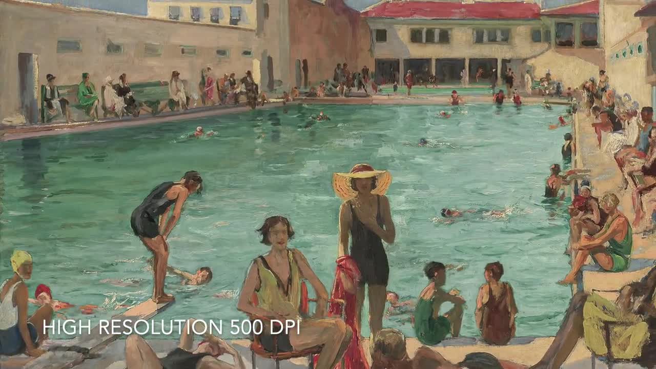 Retro Swimming Pool PRINTABLE Wall Art | Midcentury Summer Cottage