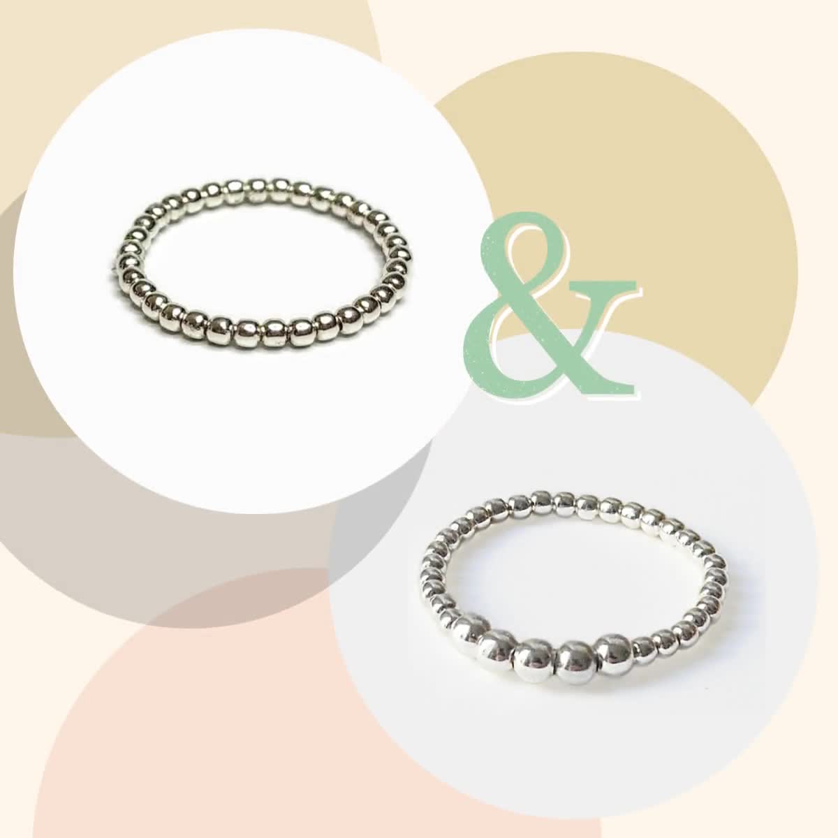 Anello Moderno Semplice Anello In Acciaio Inox Con Design A Onda - Impilabile, Unisex, Disponibile In Argento E Oro Sterlina Oro - Foto 8