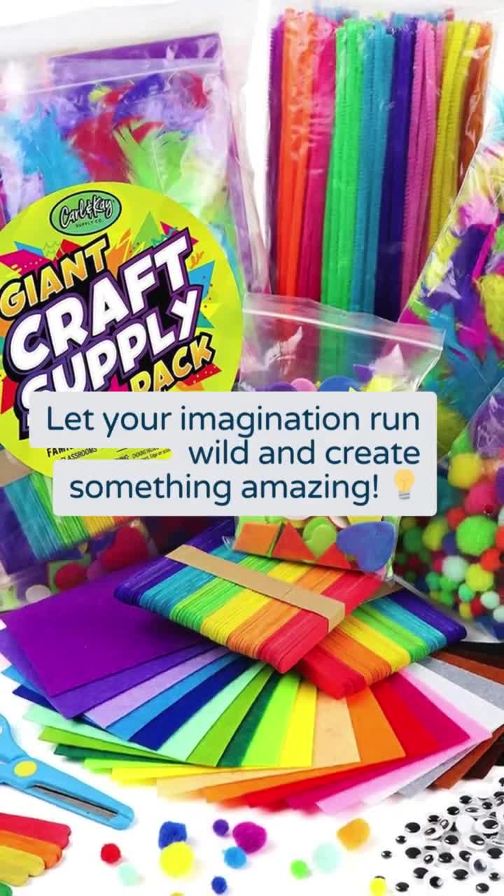 Arts and Crafts Supplies for Kids, 1500+ Piece DIY Craft Kit