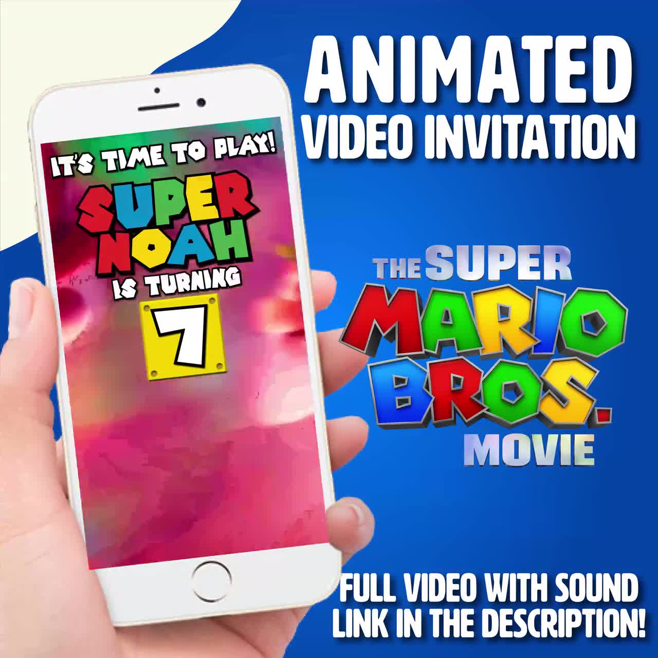 Super Mario digital invitation