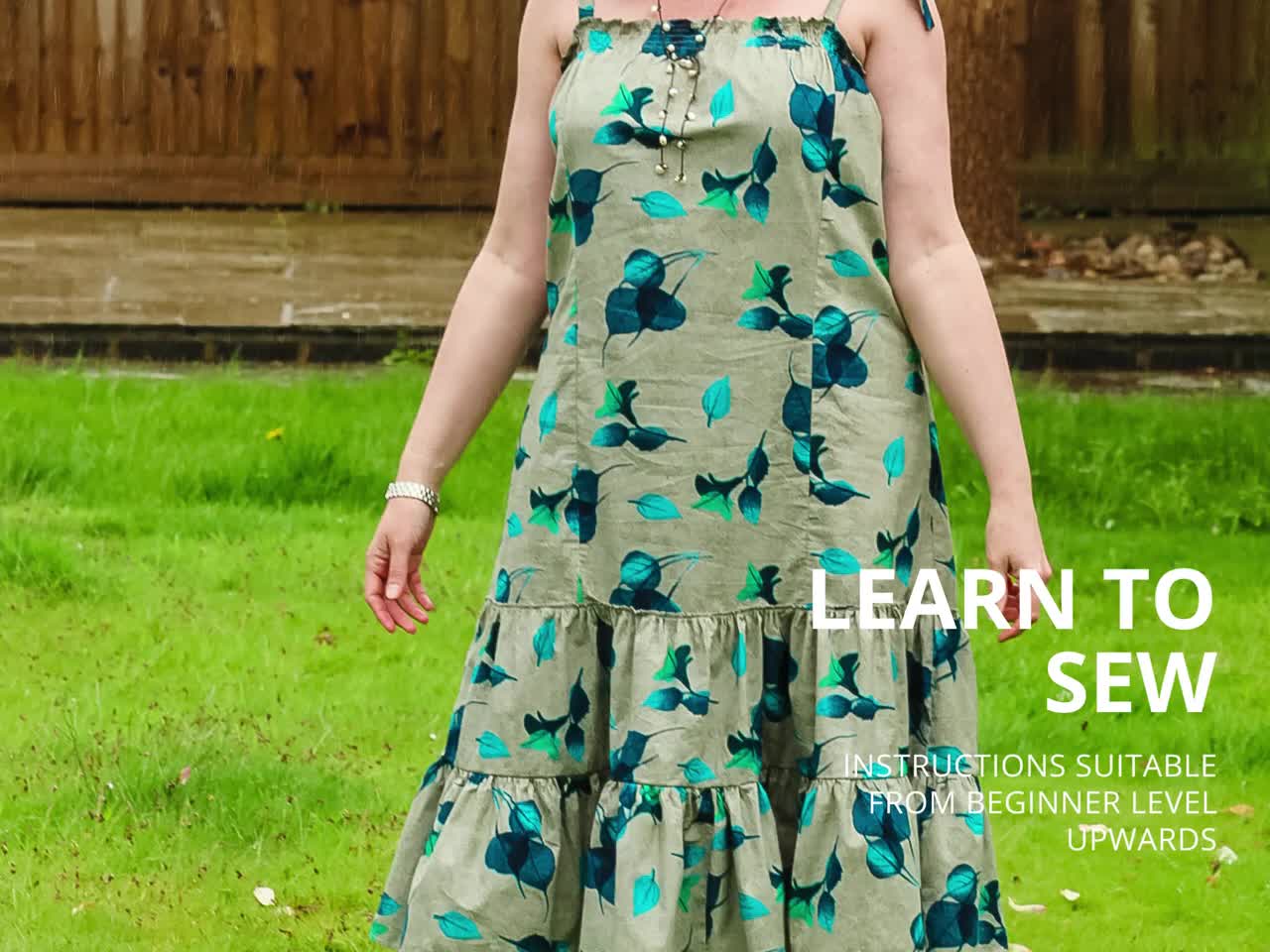 Easy Sewing Pattern for Womens Dress, Tiered Dress Pattern, Summer