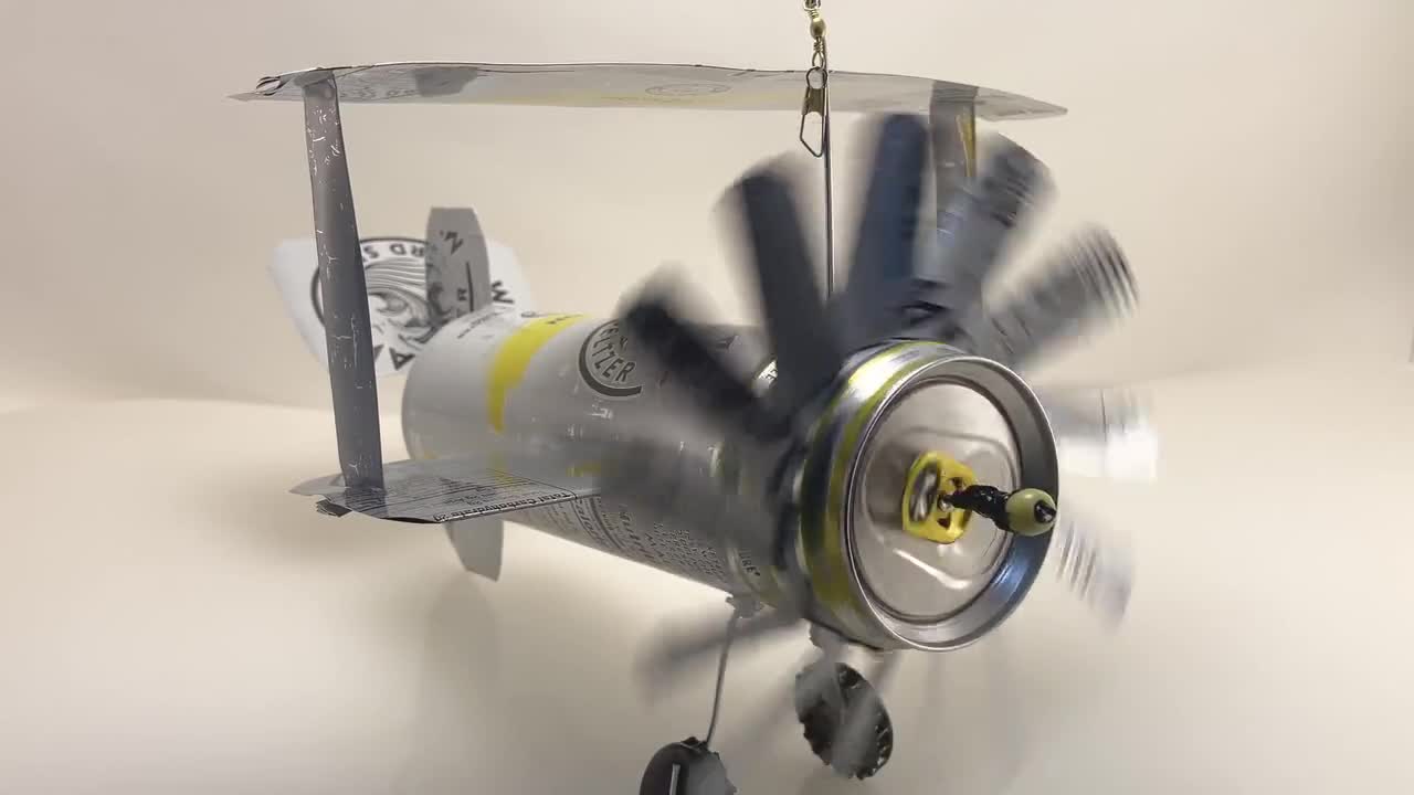 Airplane Whirl-A-Gig Made From White Claw Lemon Cans video poster