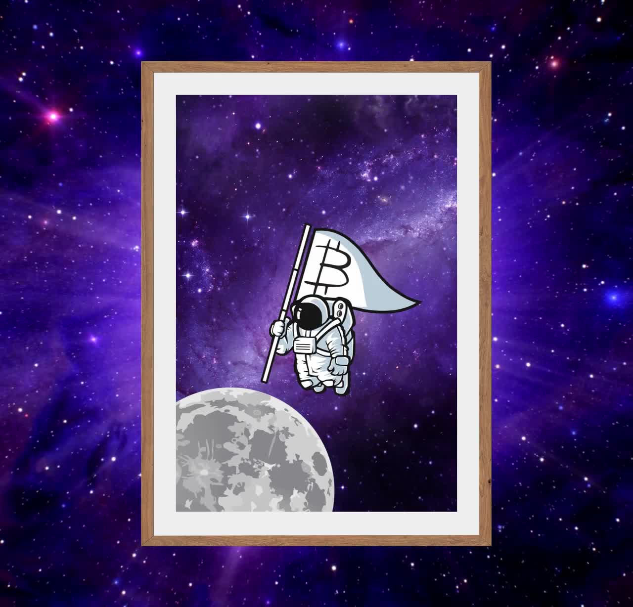 Bitcoin Astronaut Art Print: Crypto Wall Decor (digital Download) - Etsy