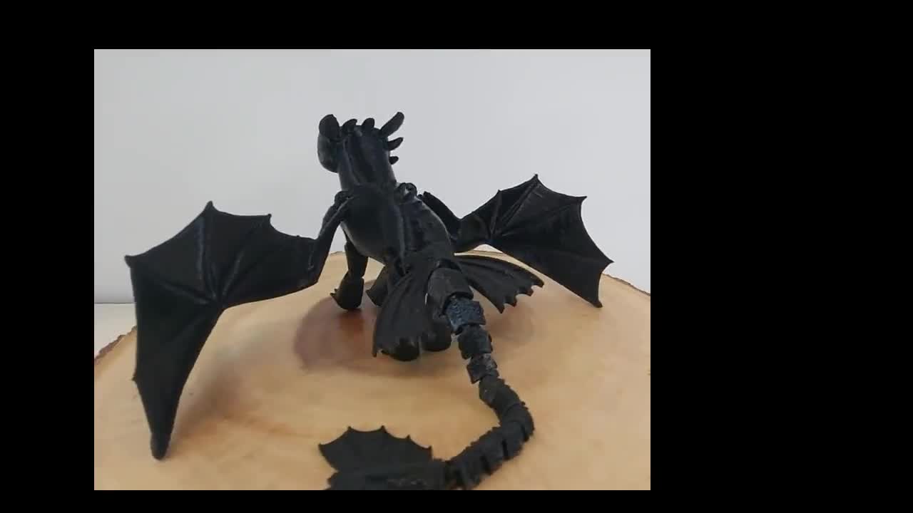 Articulated Toothless - Nice Flexi Dragon STL for Download 