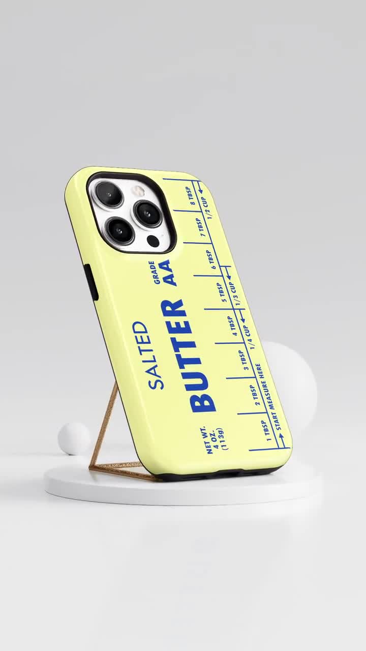 Salted Butter Phone Case: Protective Funny Foodie Cover for iPhone 17 16 15 14 13 + MagSafe, Pixel 9 8 7, S25 S24 S23 Novelty Gift Salted Butter Phone Case: Protective Funny Foodie Cover for iPhone 17 16 15 14 13 + MagSafe, Pixel 9 8 7, S25 S24 S23 Novelty Gift