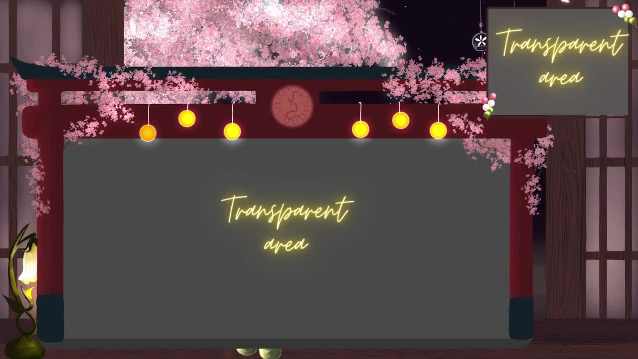 Rounded Corner Webcam Border Japan Theme Overlay Comfy Stream