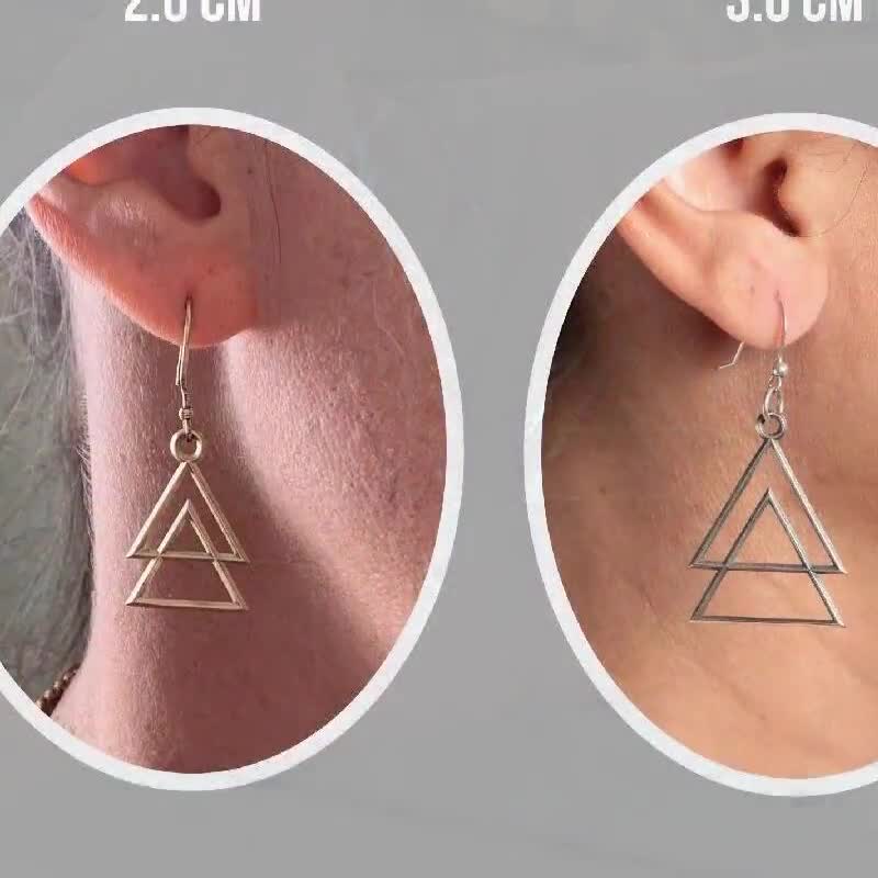 2 Pairs Math Ear Jewelry earrings backs for studs Triangle drop earrings  women