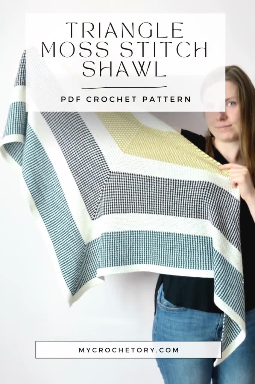 Seed Stitch Moss Stitch Triangle Scarf Seed Stitch Scarf Top
