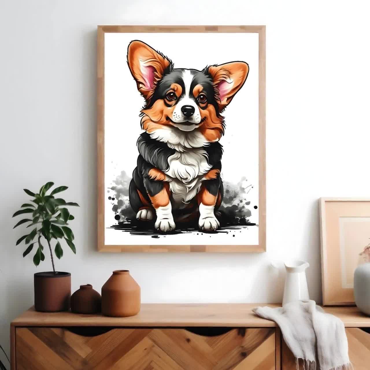 Corgi wall art clearance