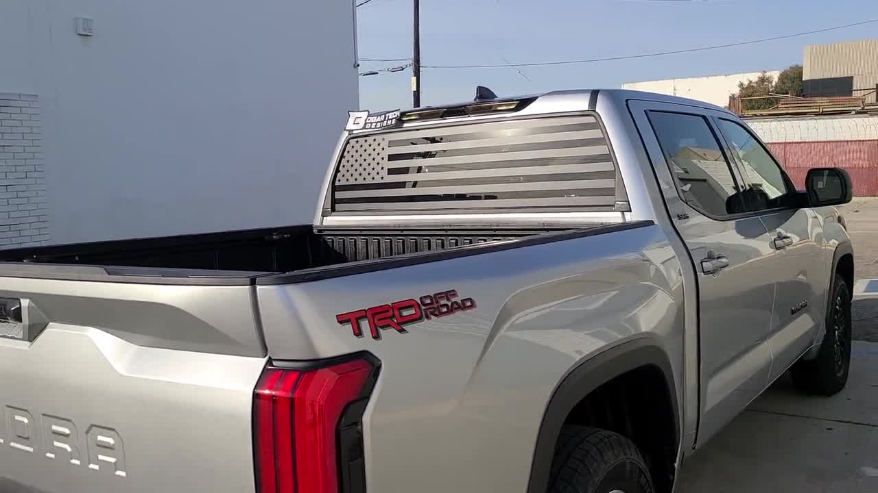 Fits 2022 2023 Toyota Tundra Rear Window Windshield Precut American Flag  Vinyl Decal Stickers Distressed Blue Red Pink Line