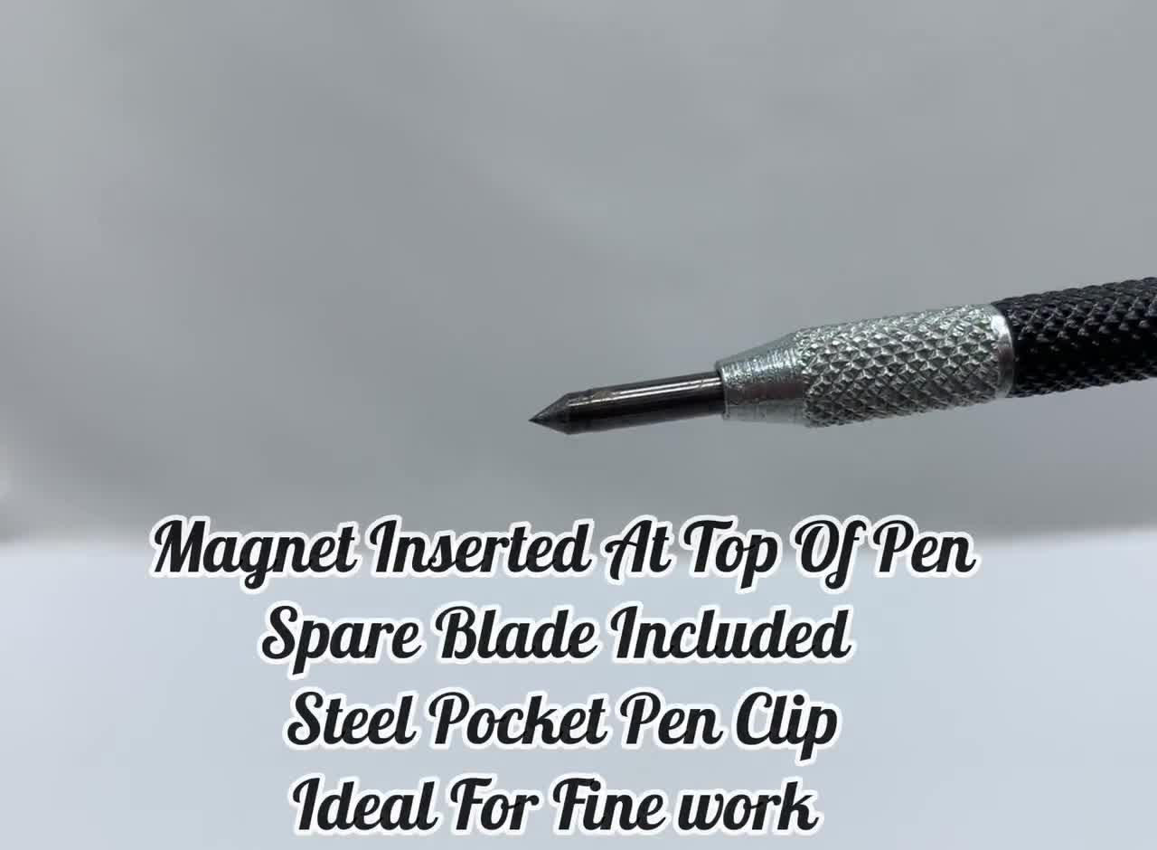 2 Pack Metal Scriber Tungsten Carbide Scribers with Magnet, Metal