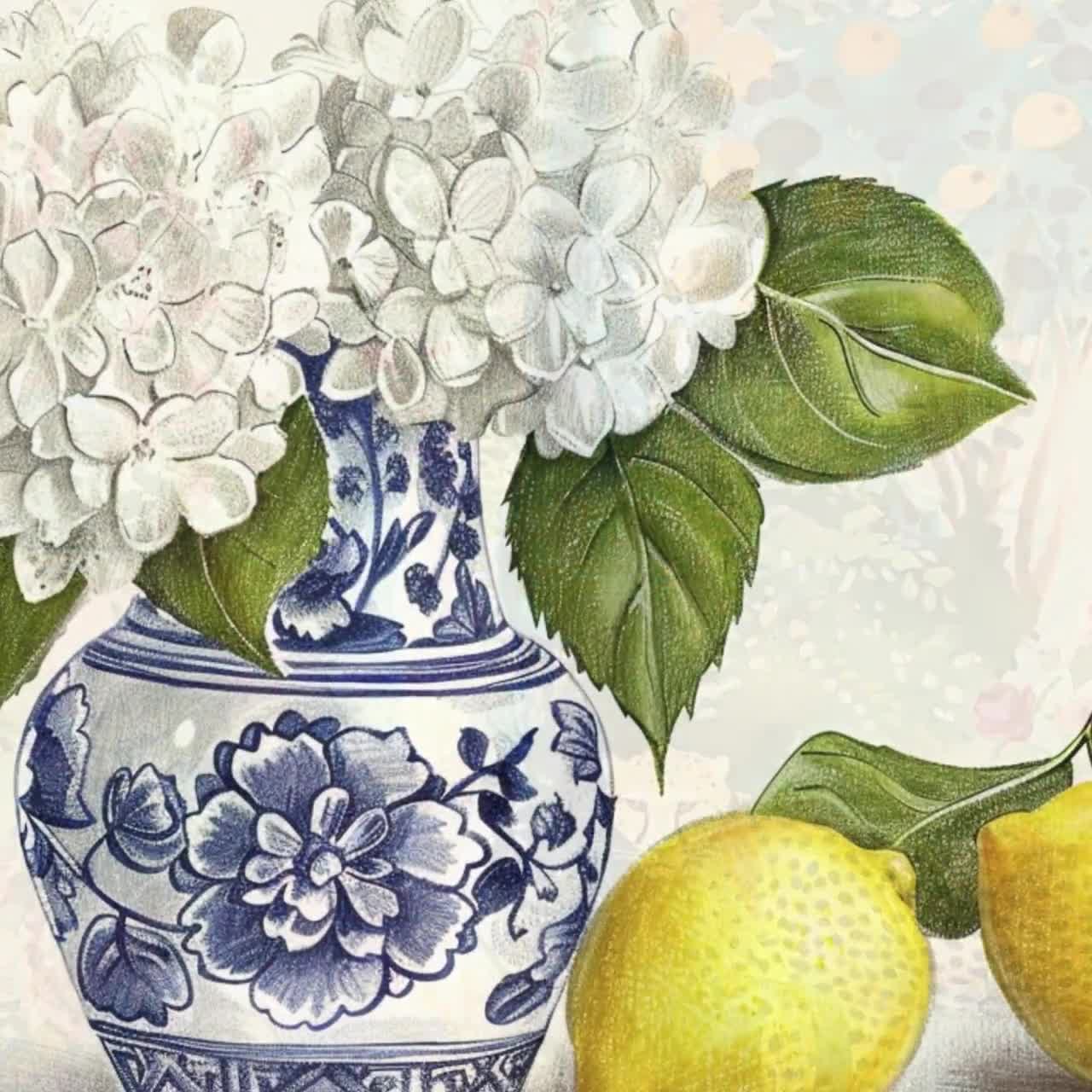 Chinoiserie lemon hydrangeas 2024 base