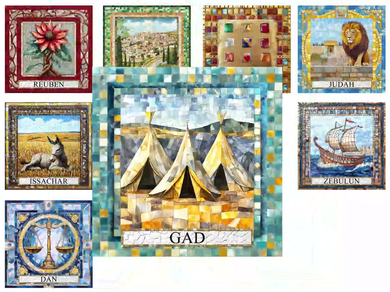 The Twelve Tribes: Artistic Mosaic Depictions of the Israelite