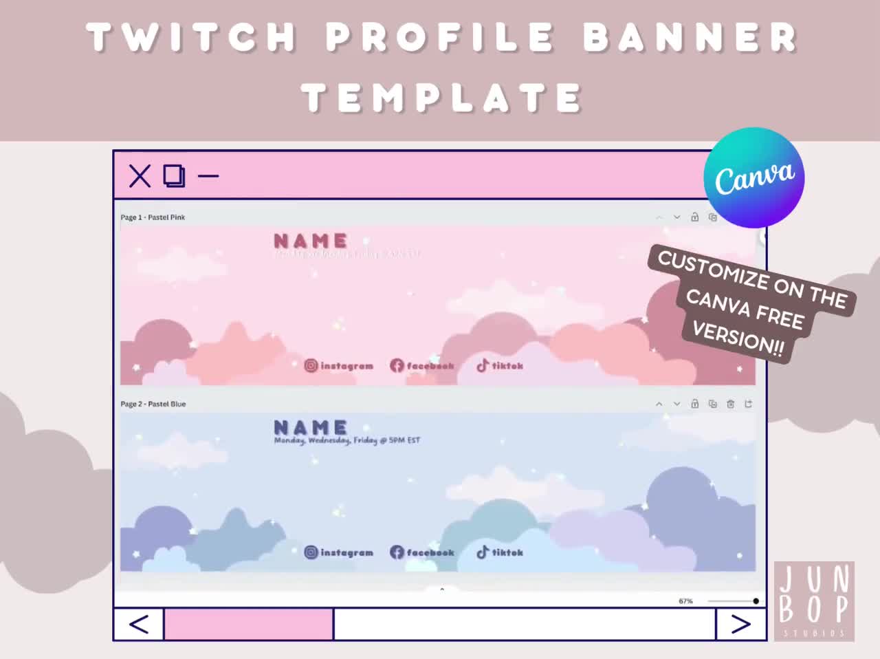 Free and customizable Twitch profile picture templates