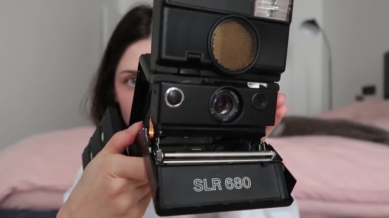 ヴィンテージ ポラロイド SLR 680 インスタントカメラ 折りたたみ式 