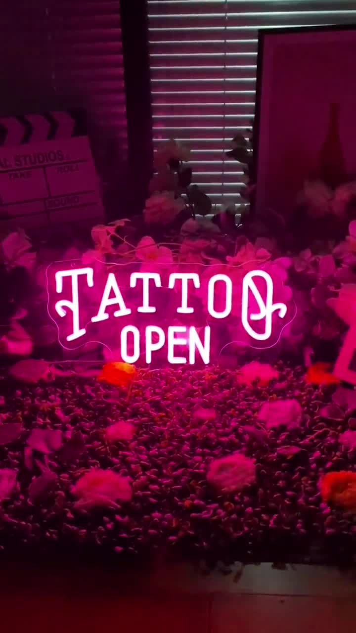 Custom Tattoo OPEN Neon Sign, Studio Decor - Etsy
